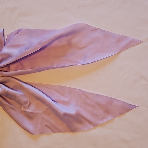 Hand Crafted lavander bow hair clip barrette clip bohemian crochet blue flower - Picture 9 of 17